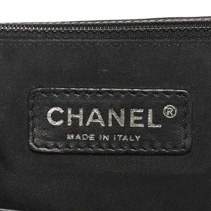 Chanel Patent Tweed Camellia Petals Large Flap Black 6 of 11