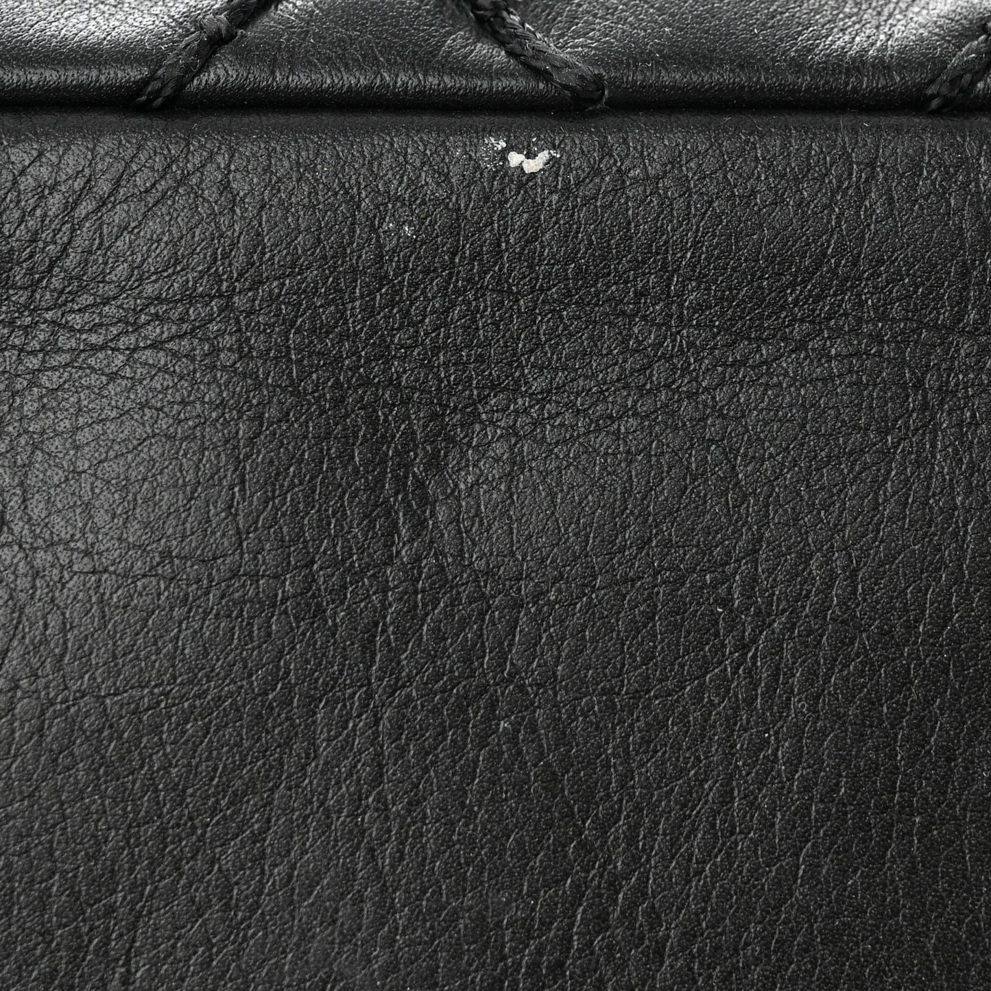 Calfskin Drawstring CC Bucket Bag Black