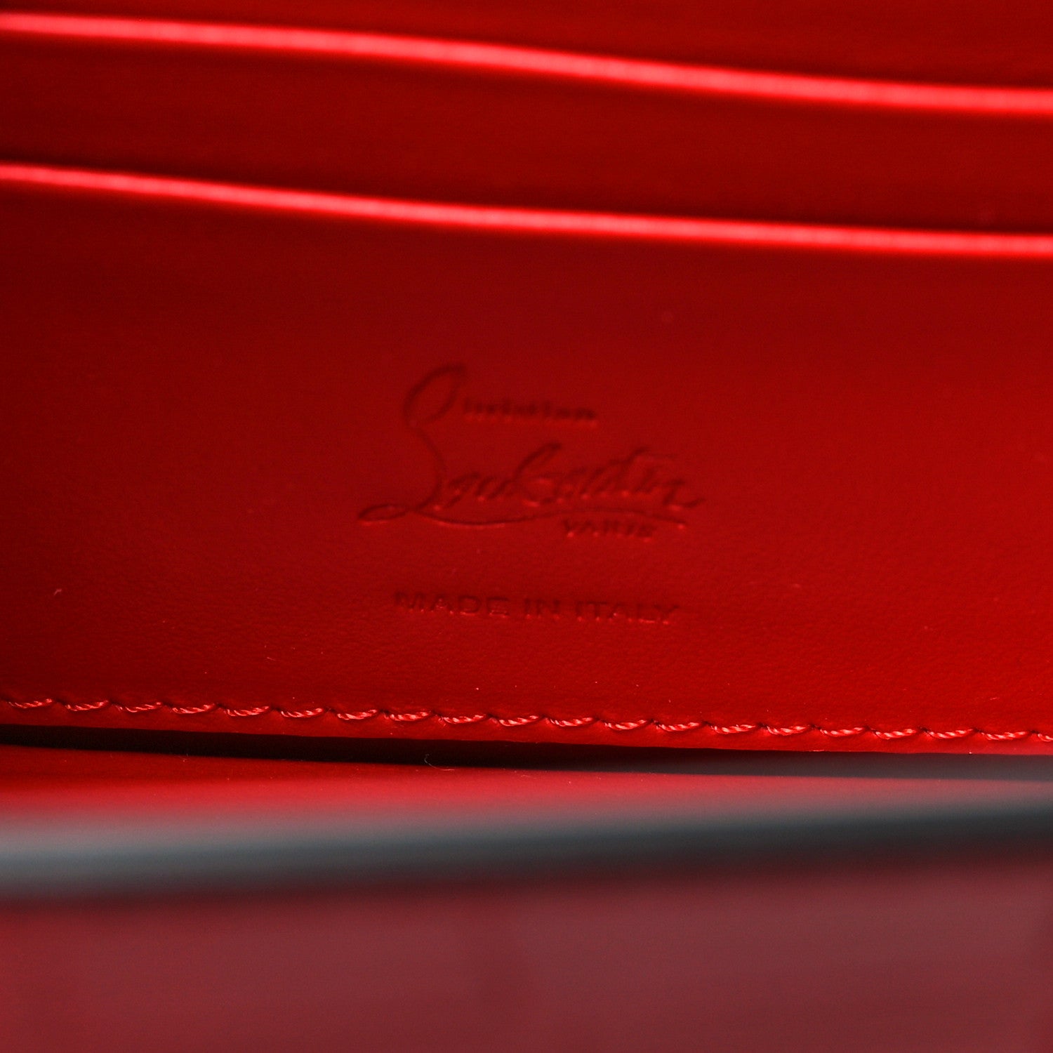 Christian Louboutin Calfskin Alligator Embossed Elisa Baguette Red 6 of 10