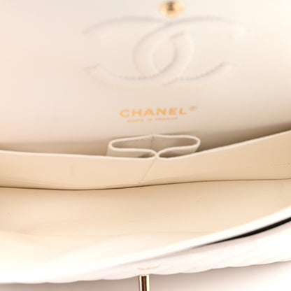Chanel Caviar Quilted Medium Double Flap White 5 of 10