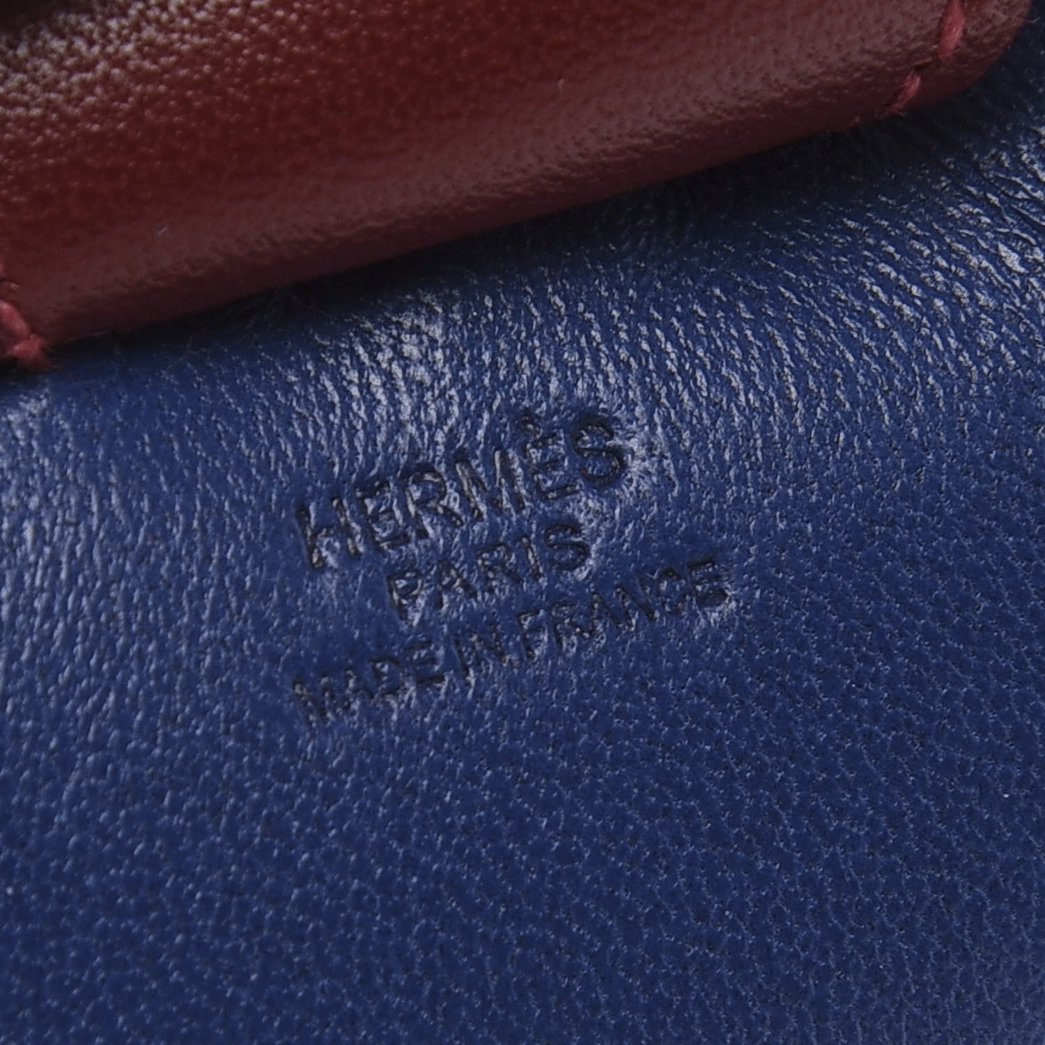 Hermes Milo Lambskin Grigri Rodeo Horse Bag Charm MM Bleu de Malte Rouge H Peony 3 of 4
