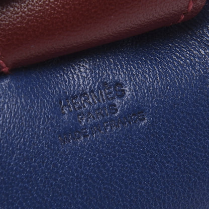 Hermes Milo Lambskin Grigri Rodeo Horse Bag Charm MM Bleu de Malte Rouge H Peony 3 of 4