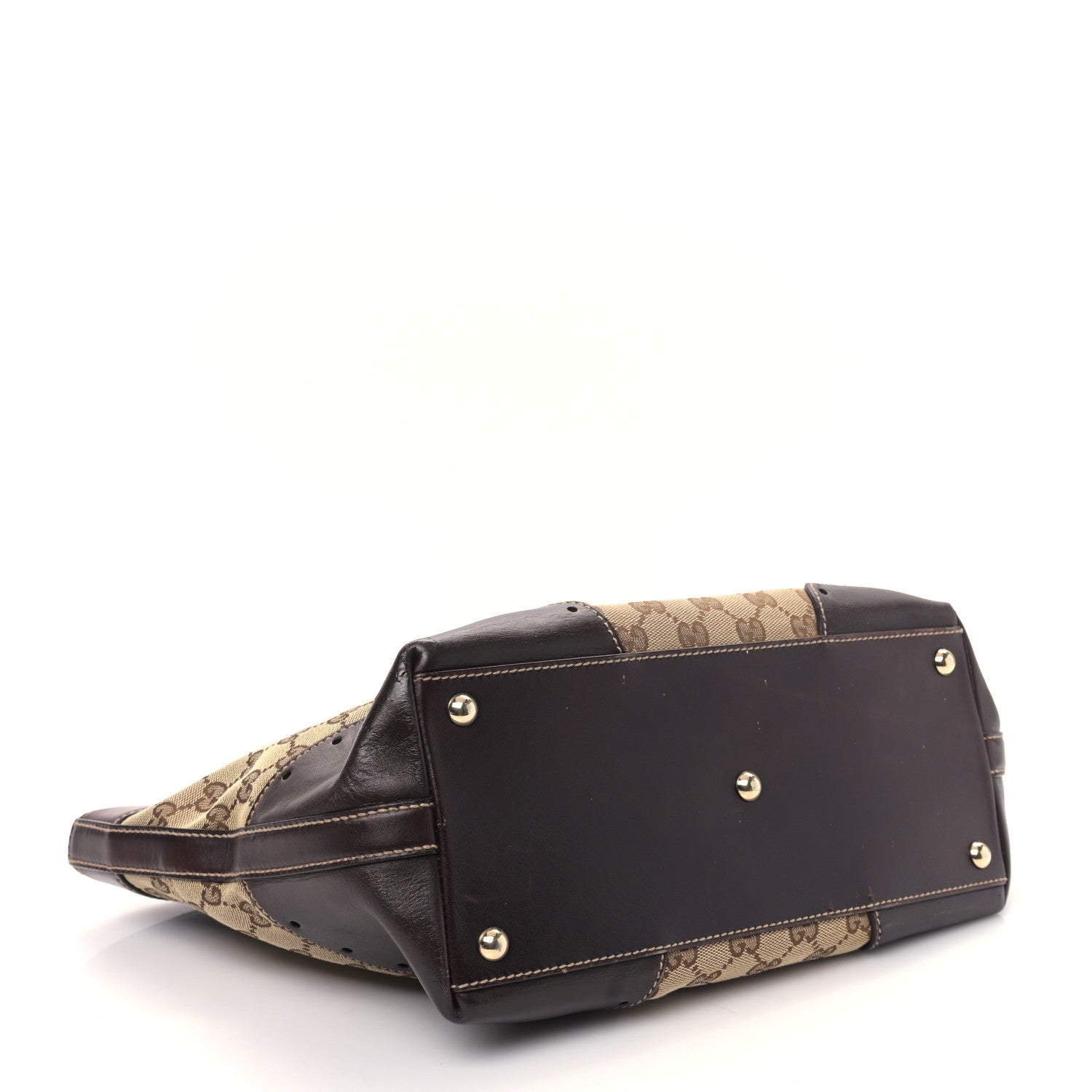 Gucci Monogram Large Punch Tote Dark Brown 4 of 9