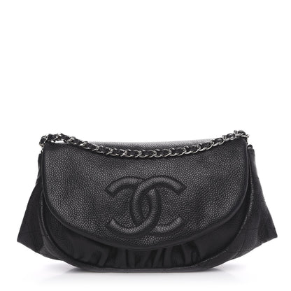 Chanel Caviar Half Moon Wallet On Chain WOC Black 1 of 13