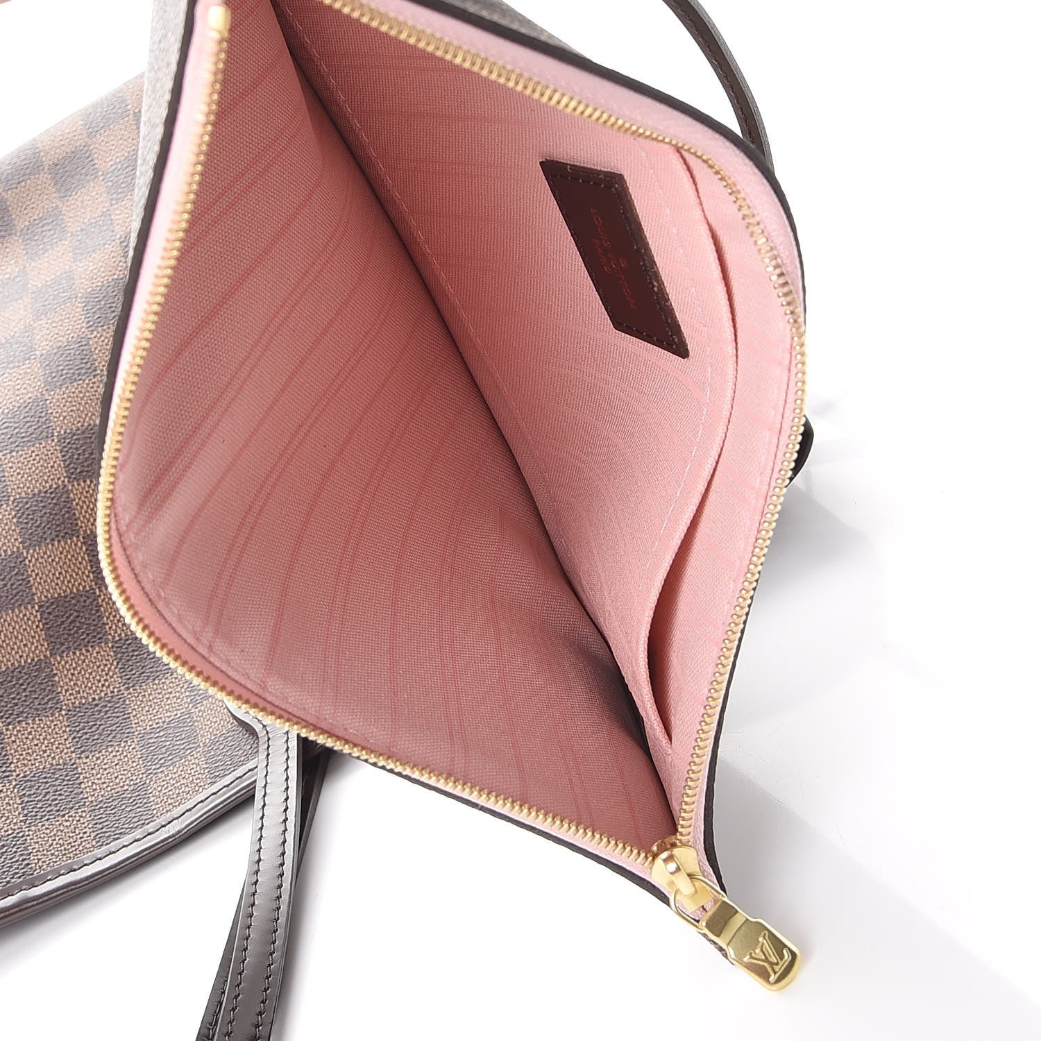 Louis Vuitton Damier Ebene Neo Neverfull MM Rose Ballerine 7 of 11