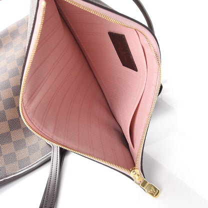 Louis Vuitton Damier Ebene Neo Neverfull MM Rose Ballerine 7 of 11