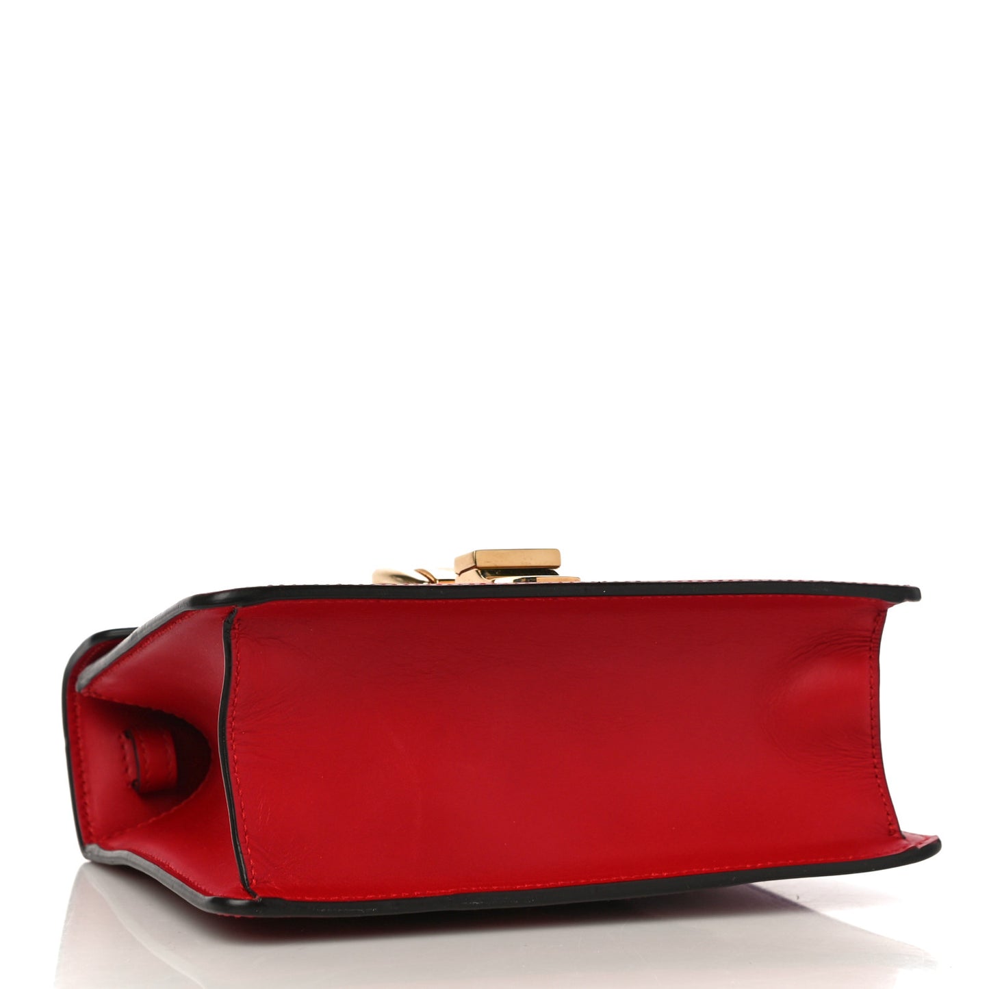 Calfskin Mini Sylvie Top Handle Bag Hibiscus Red
