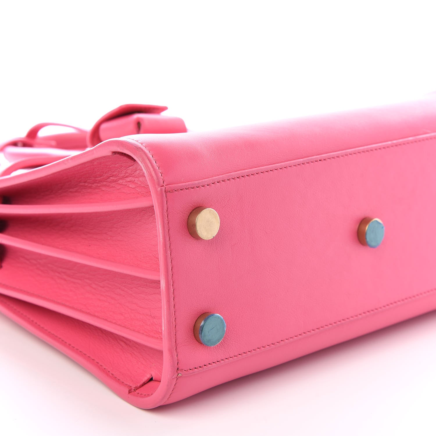 Saint Laurent Calfskin Nano Sac De Jour Lipstick Fuchsia 5 of 8