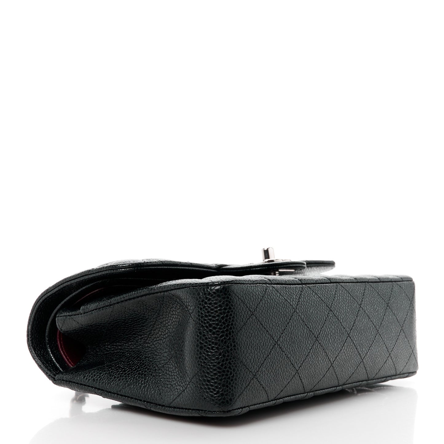 Caviar Quilted Small Double Flap Black