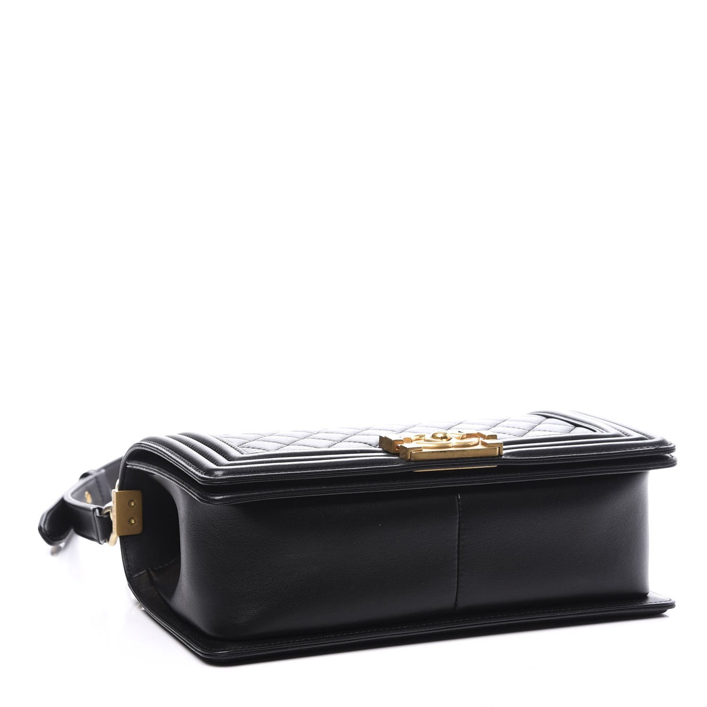 Lambskin Quilted Medium Boy Flap Black