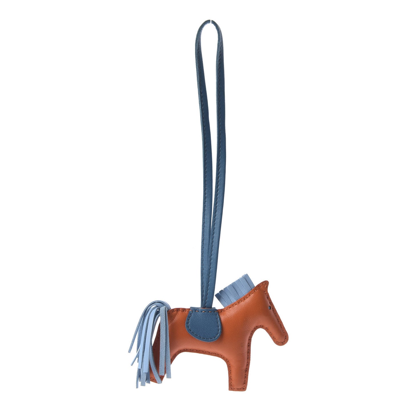 Milo Lambskin Grigri Rodeo Horse Bag Charm Feu Celeste Bleu Izmir
