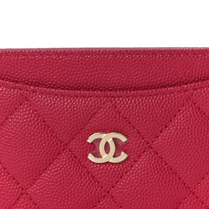 Chanel Caviar Quilted Card Holder Dark Pink 11 of 12