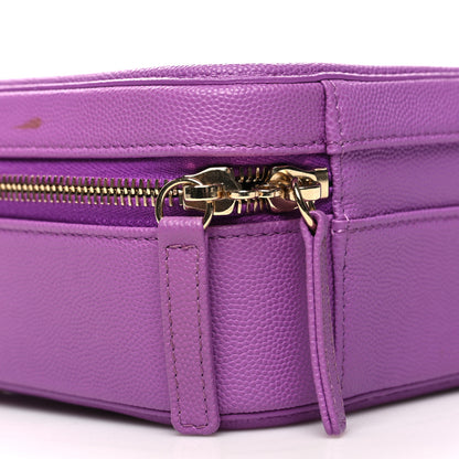 Chanel Caviar Quilted Medium CC Filigree Vanity Case Purple 9 of 11