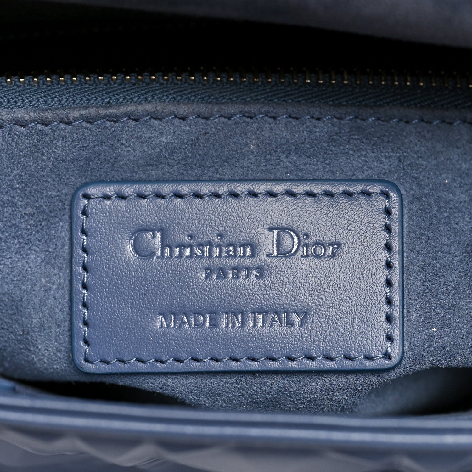 Christian Dior Calfskin Cannage Diamond Small My ABCDior Blue 12 of 18