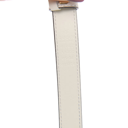 Gucci Calfskin Double G 20mm Belt 85 34 Mystic White 4 of 6