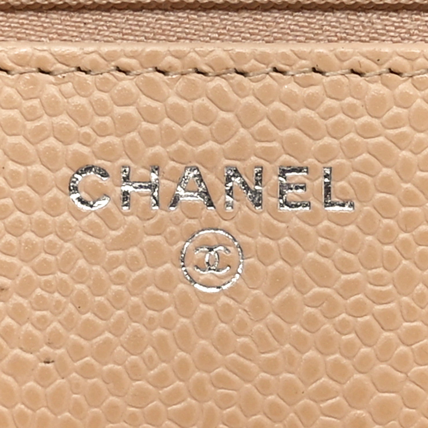 Chanel Caviar Quilted Wallet on Chain WOC Beige 6 of 12