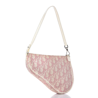 Christian Dior Monogram Mini Saddle Pochette Pink 3 of 14