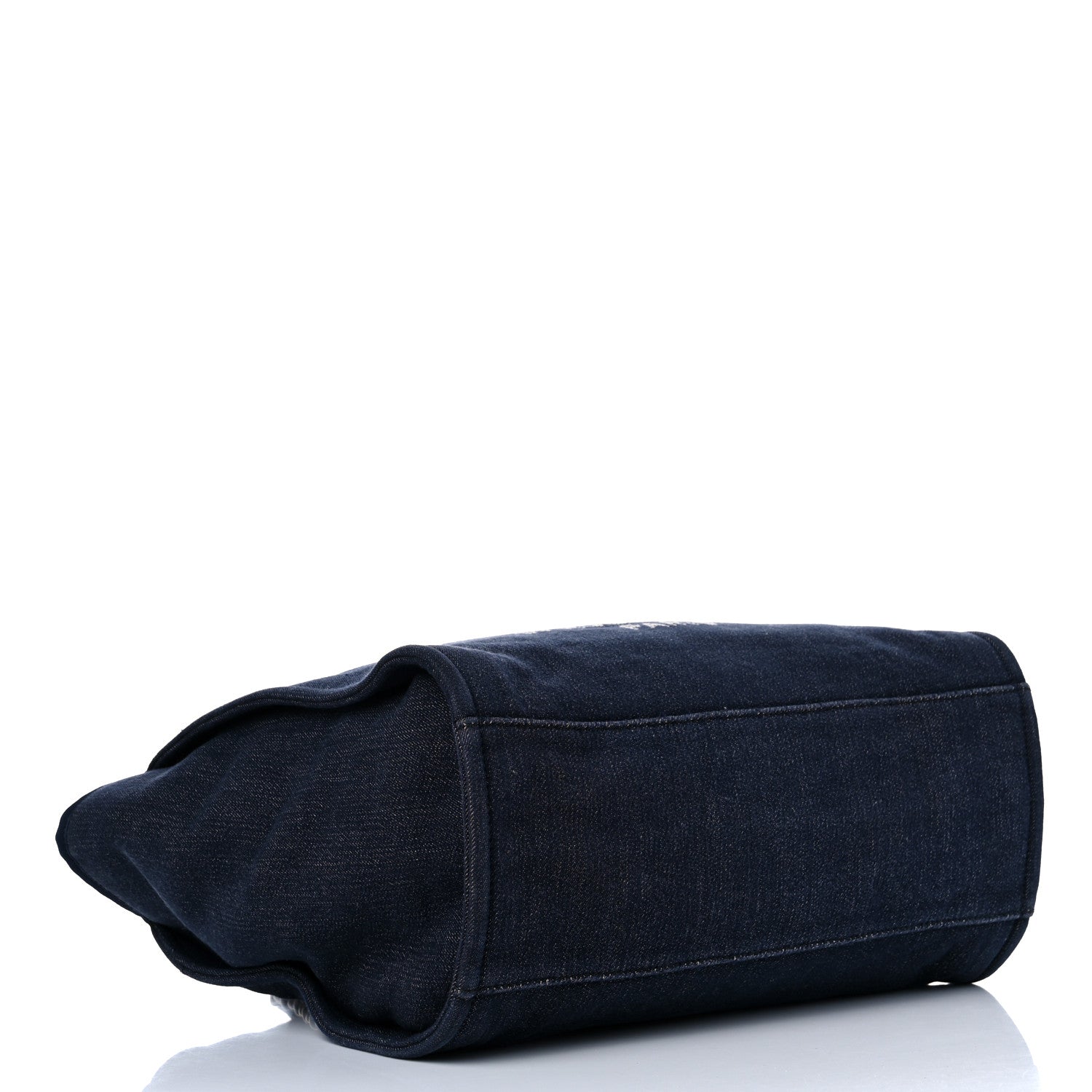 Chanel Denim Medium Deauville Tote Dark Blue 4 of 12