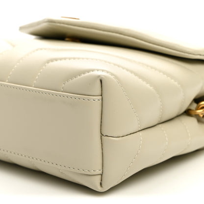 Saint Laurent Calfskin Y Quilted Monogram Toy Loulou Crossbody Bag Blanc Vintage 11 of 11