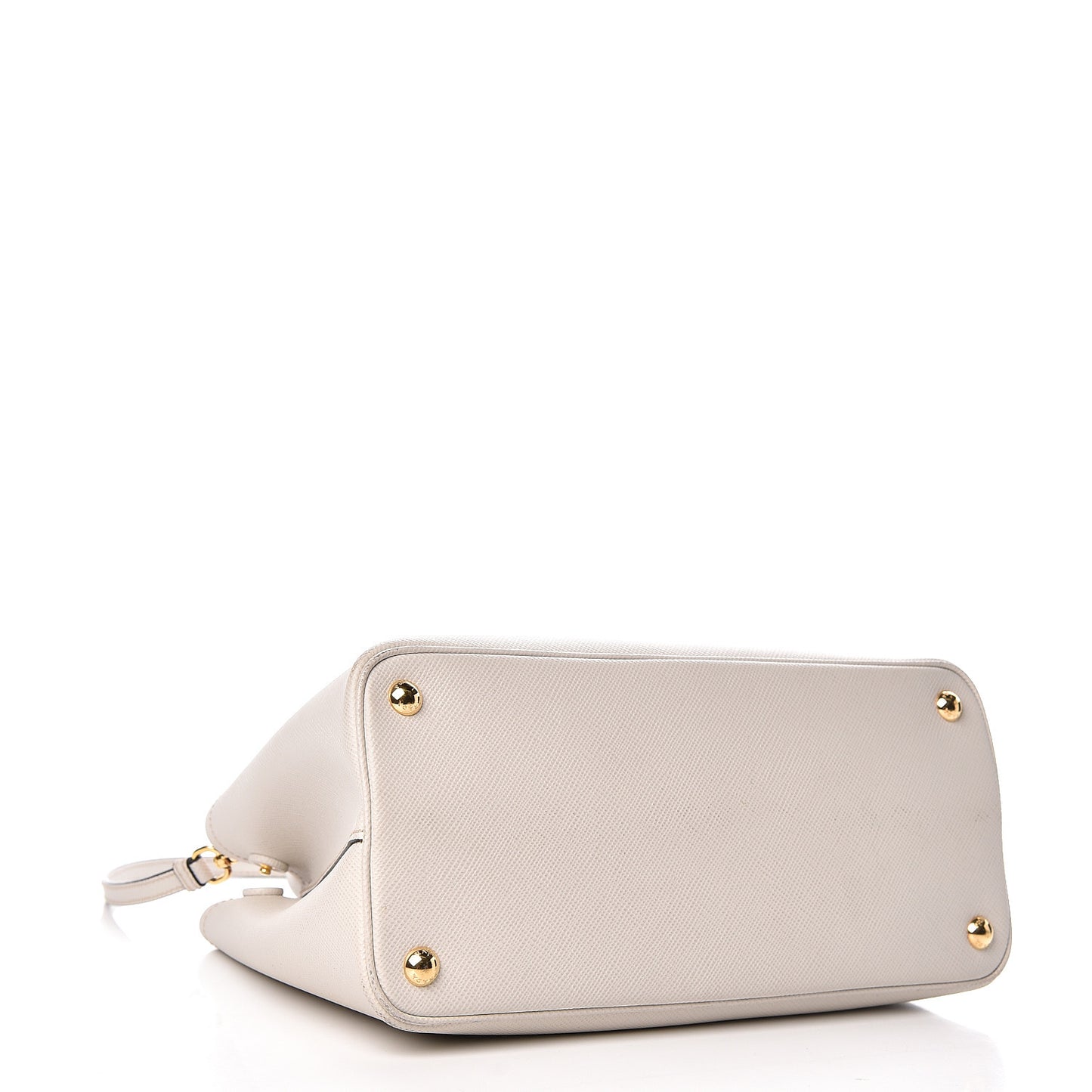 Saffiano Cuir Small Double Bag Talco Fuoco