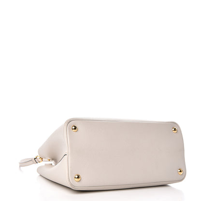 Prada Saffiano Cuir Small Double Bag Talco Fuoco 4 of 16