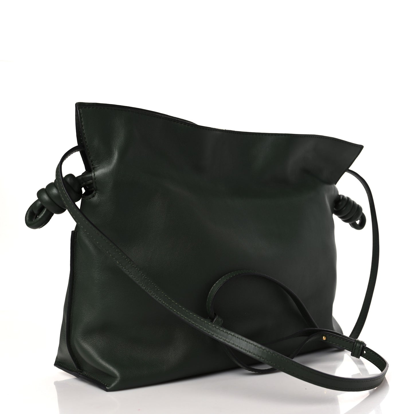 Calfskin Small Flamenco Knot Bag Khaki