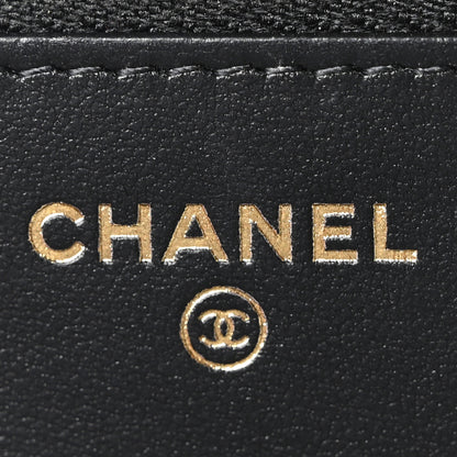 Chanel Caviar Quilted Camellia Wallet On Chain WOC Black 6 of 12