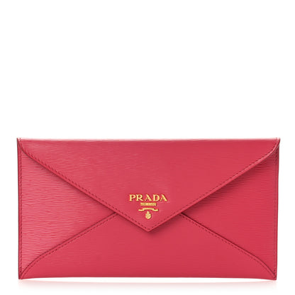 Prada Vitello Move Envelope Wallet Peonia 1 of 9
