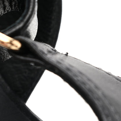 Chanel Lambskin Logo CC Turnlock Sandals 40 Black 14 of 15