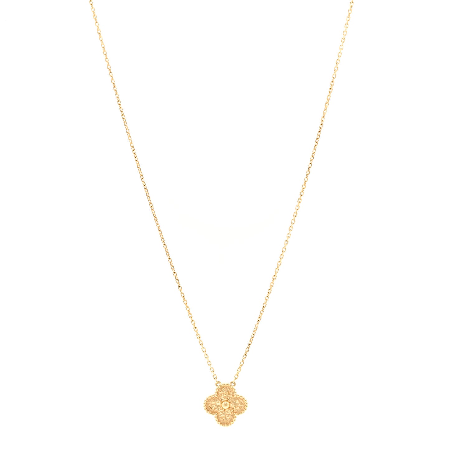 18K Yellow Gold Vintage Alhambra Pendant Necklace