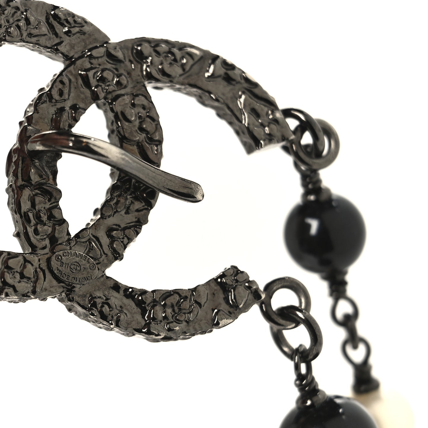 Ruthenium Camellia Pearl CC Belt Black