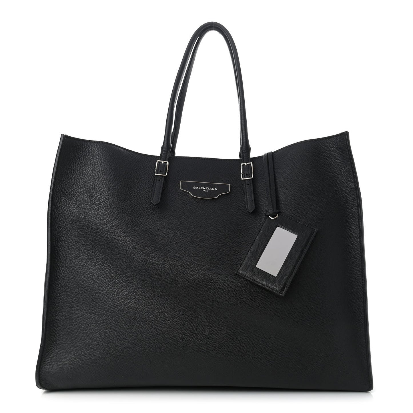 Calfskin Papier A4 Zip Around Plate Tote Black
