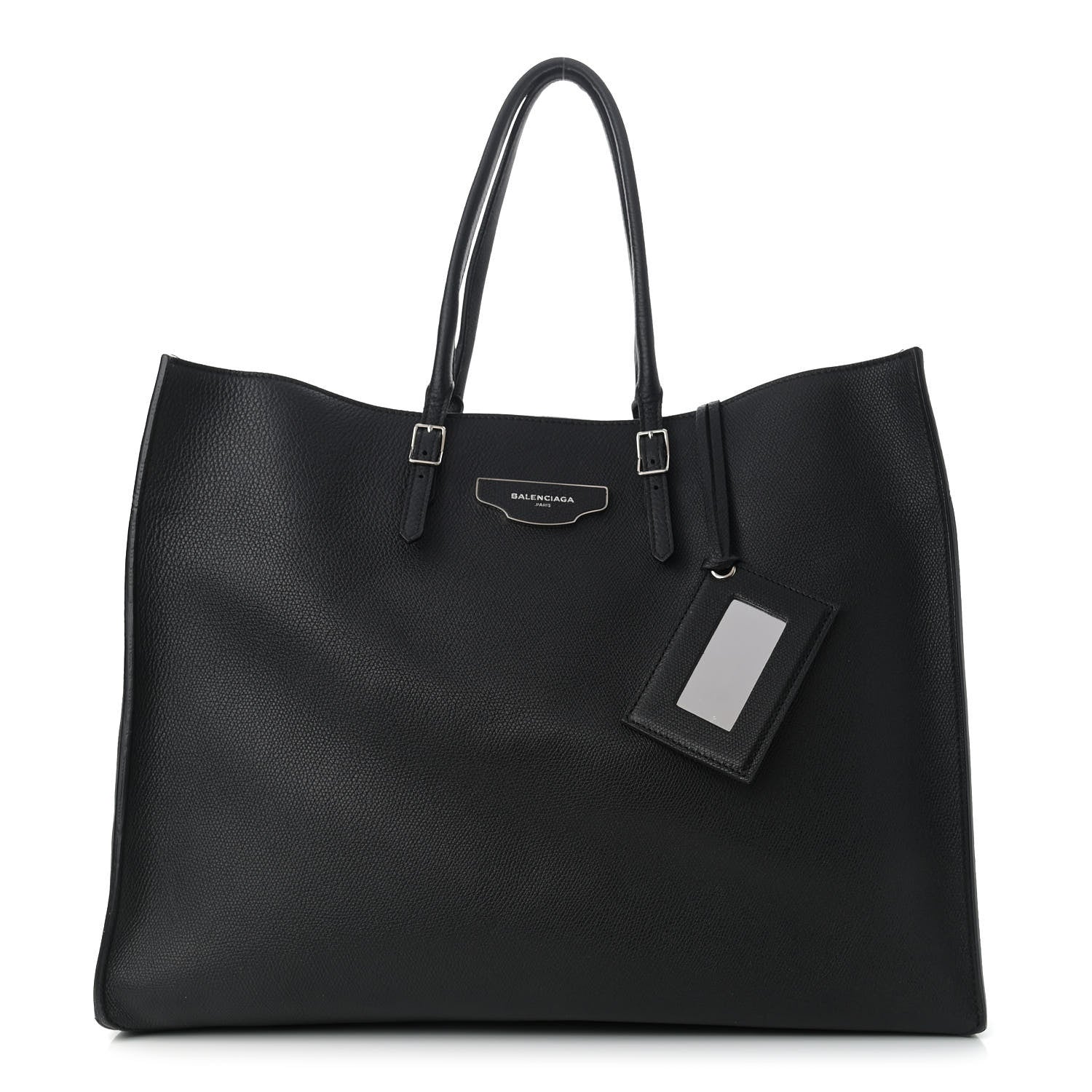Balenciaga Calfskin Papier A4 Zip Around Plate Tote Black 1 of 10