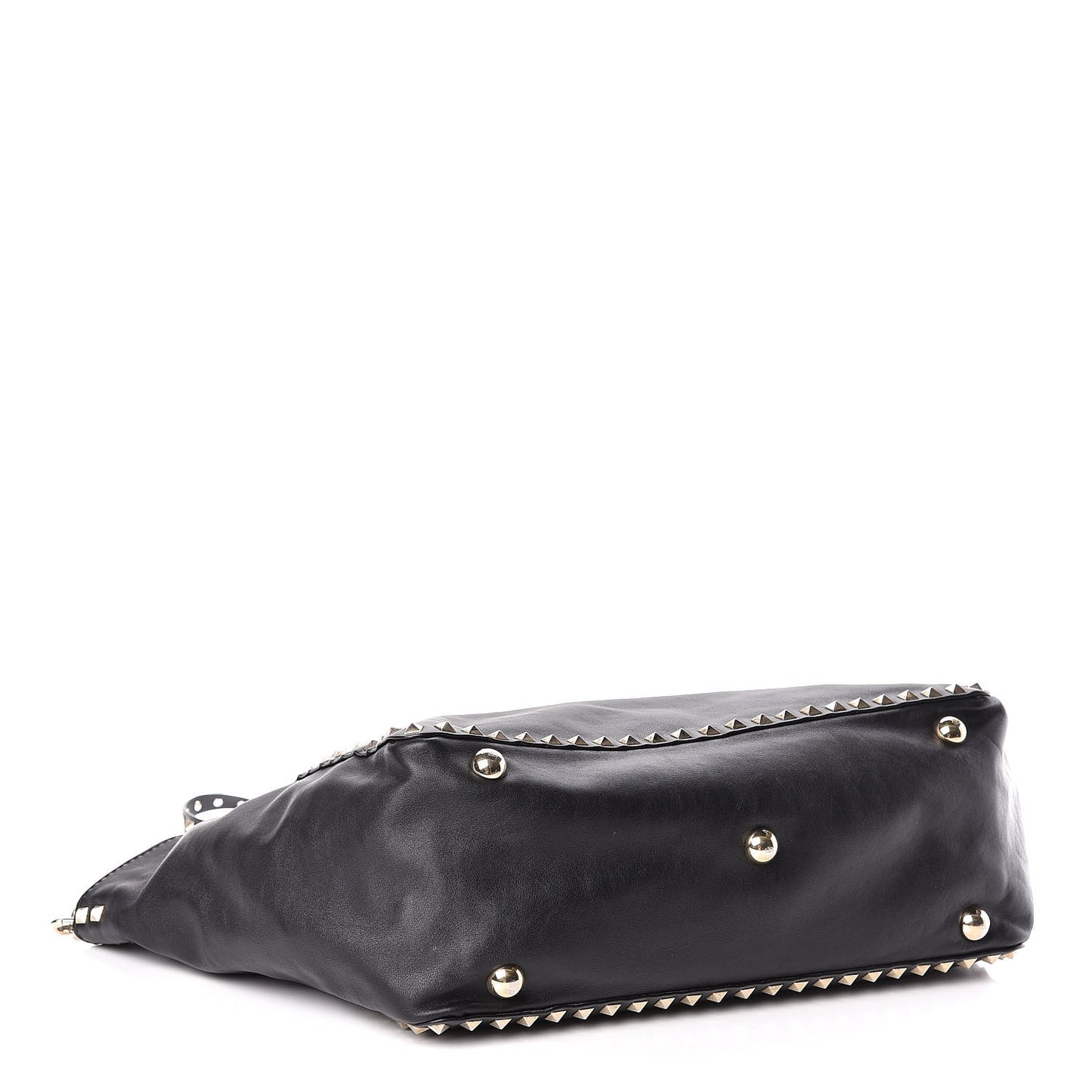 Vitello Medium Rockstud Tote Black