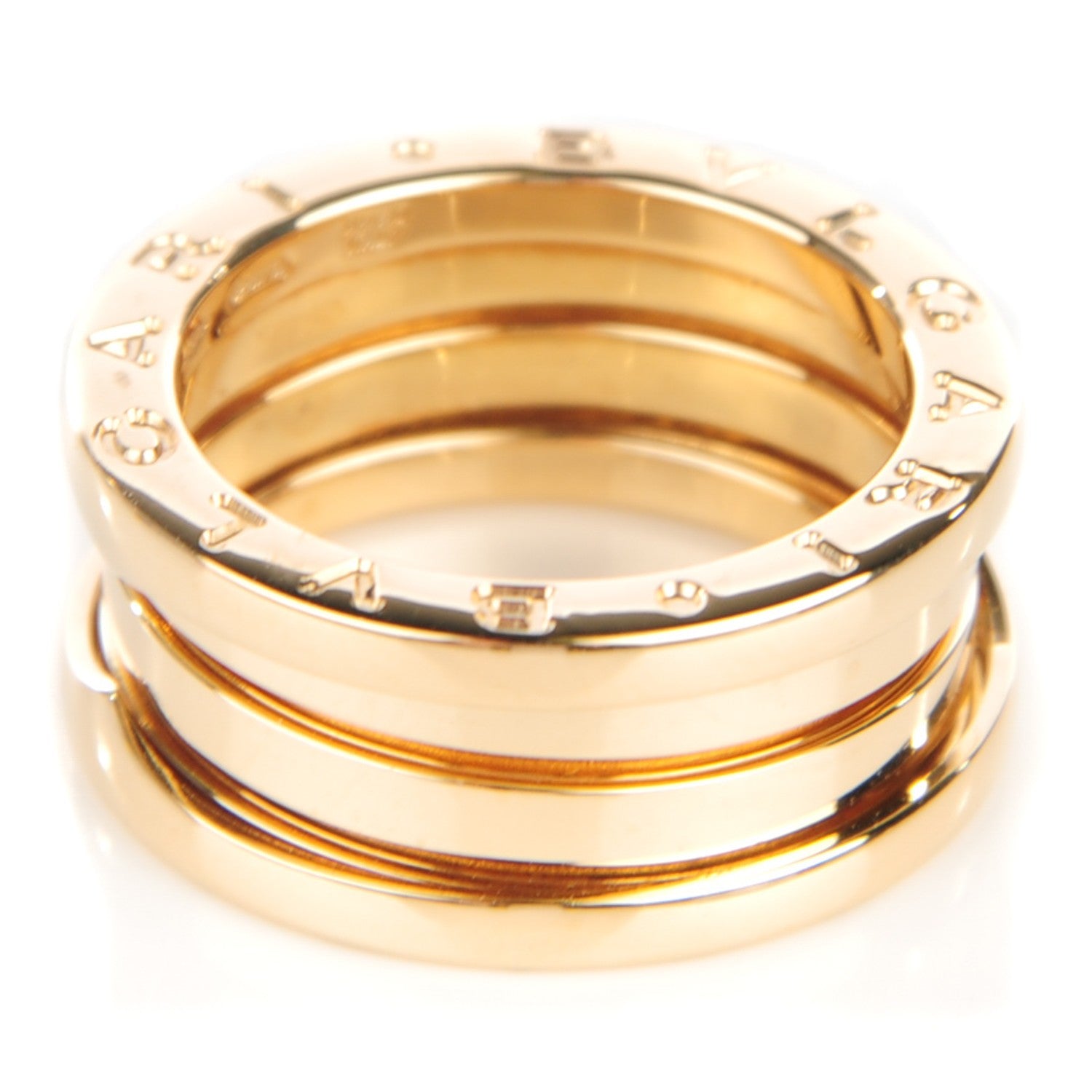 Bulgari 18K Yellow Gold B.Zero1 Three-Band Ring 50 5.25 1 of 5
