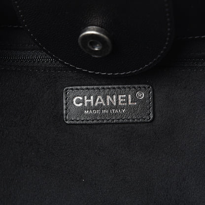 Chanel Caviar Small Studded Deauville Tote Black 5 of 9