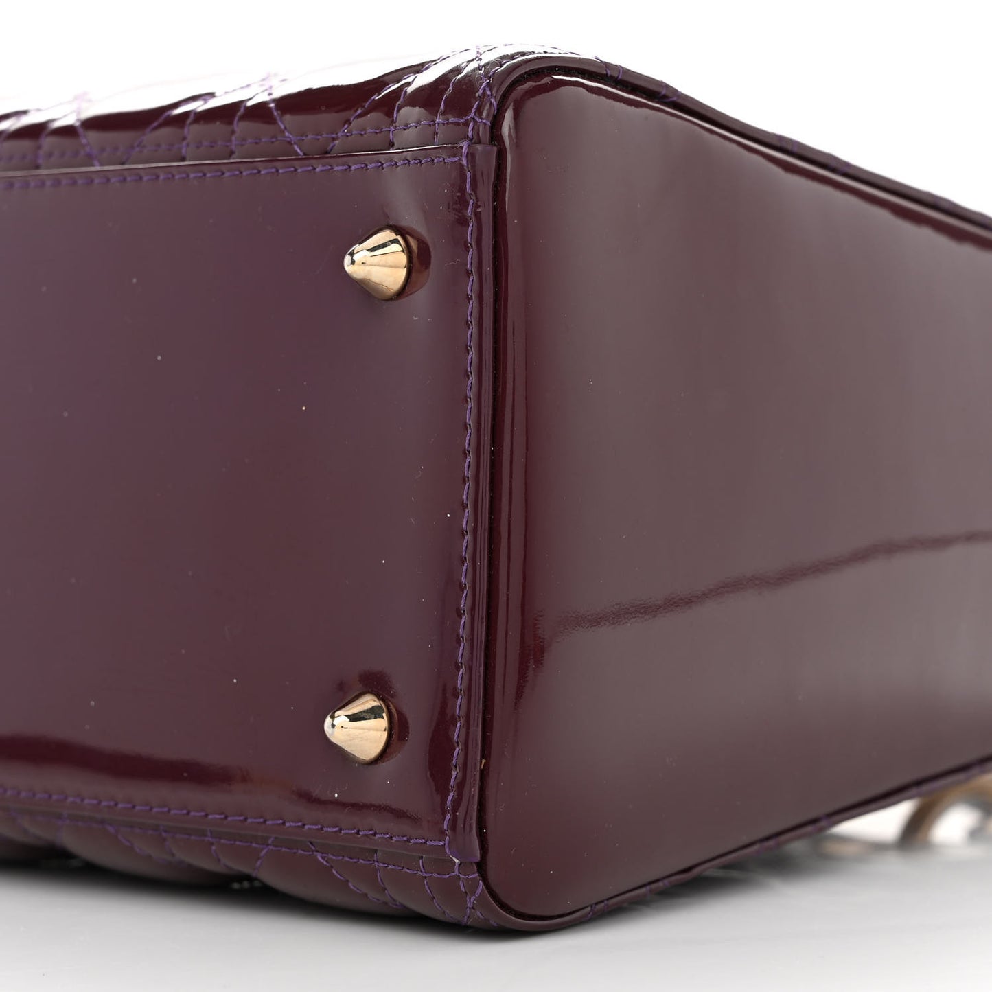 Patent Cannage Medium Lady Dior Purple