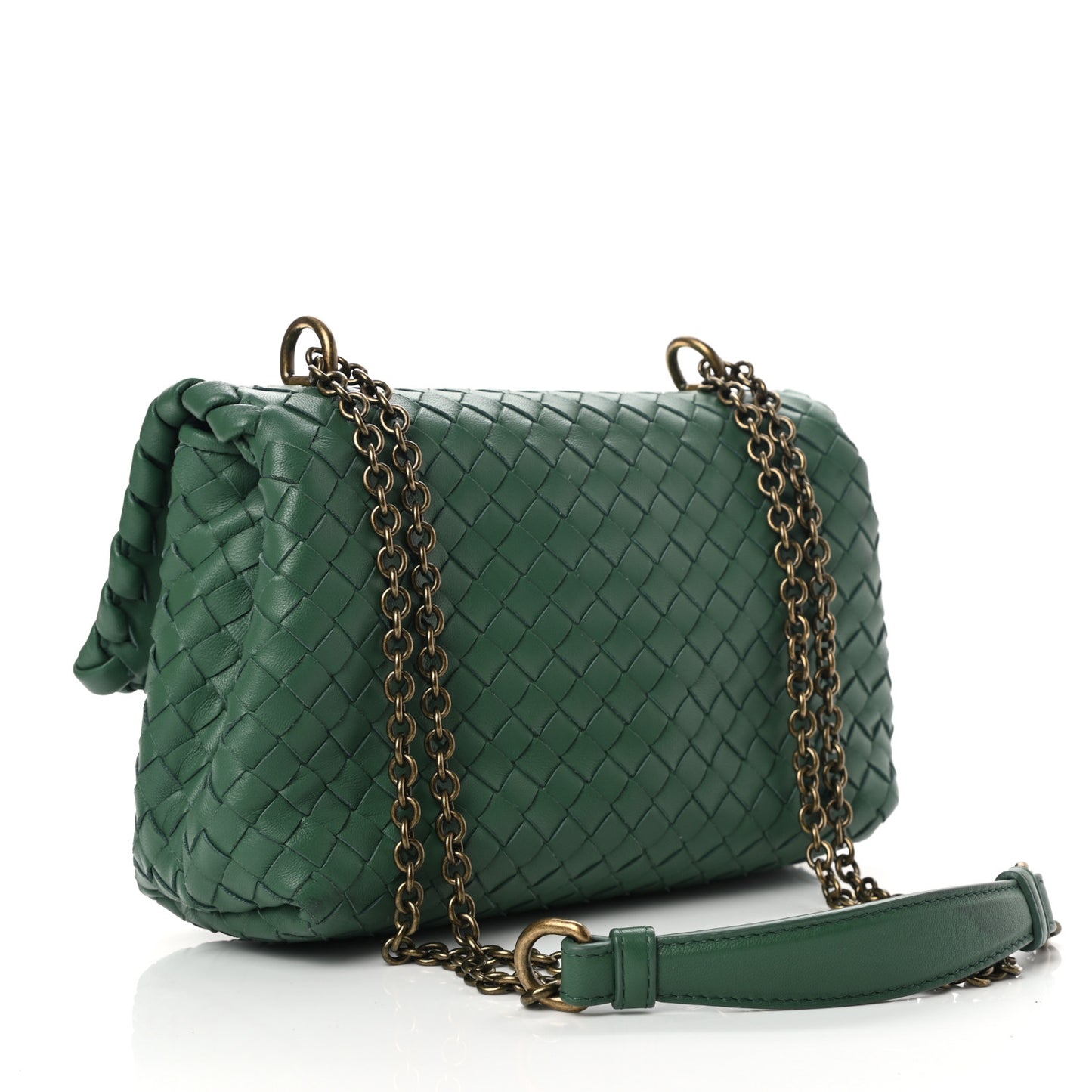 Nappa Intrecciato Baby Olimpia Bag Raintree