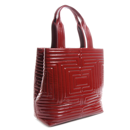 Chanel Vinyl Coco Ming Petit Shopping Tote Red 3 of 7