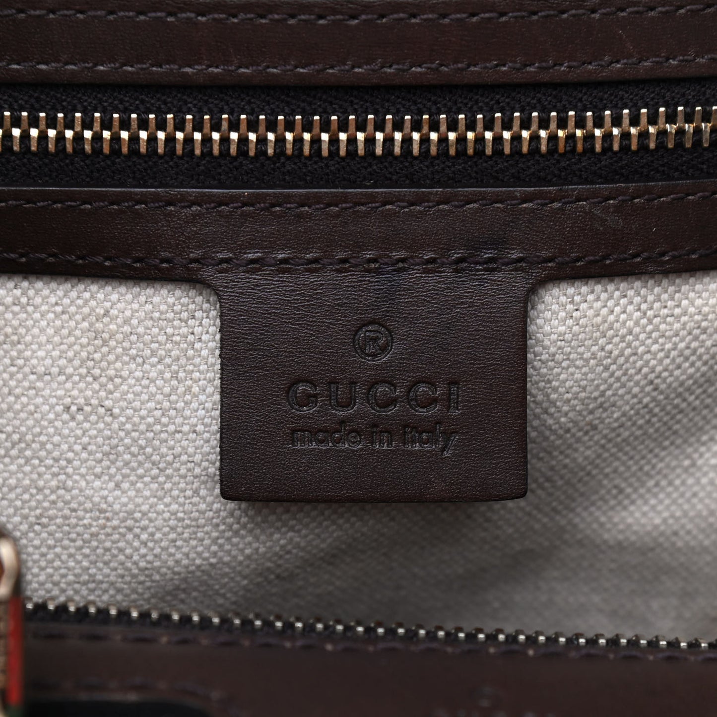 Monogram Vintage Web Medium Boston Dark Brown