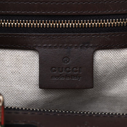 Gucci Monogram Vintage Web Medium Boston Dark Brown 6 of 11