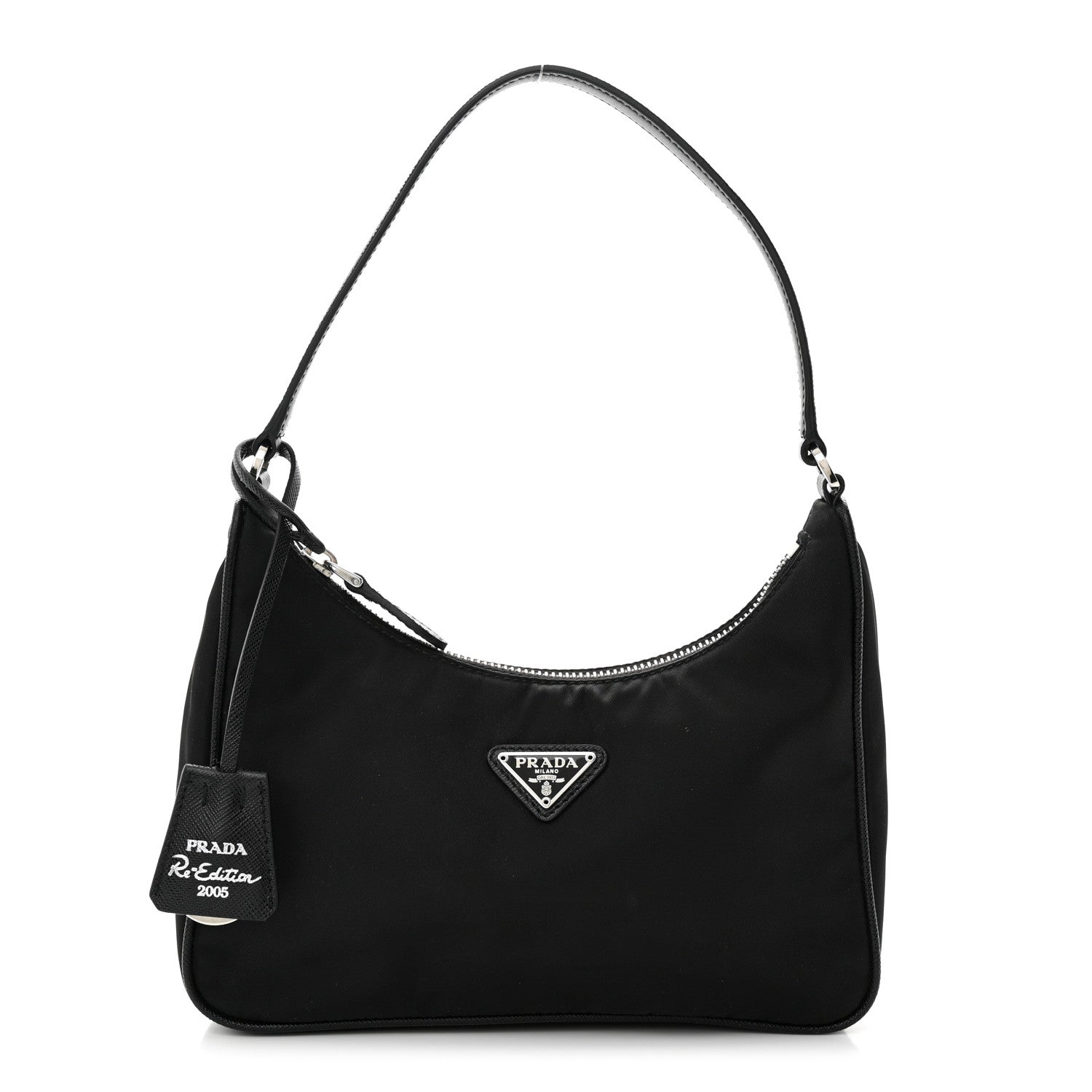 Prada Tessuto Nylon Saffiano Mini Re-Edition 2005 Bag Black 1 of 14