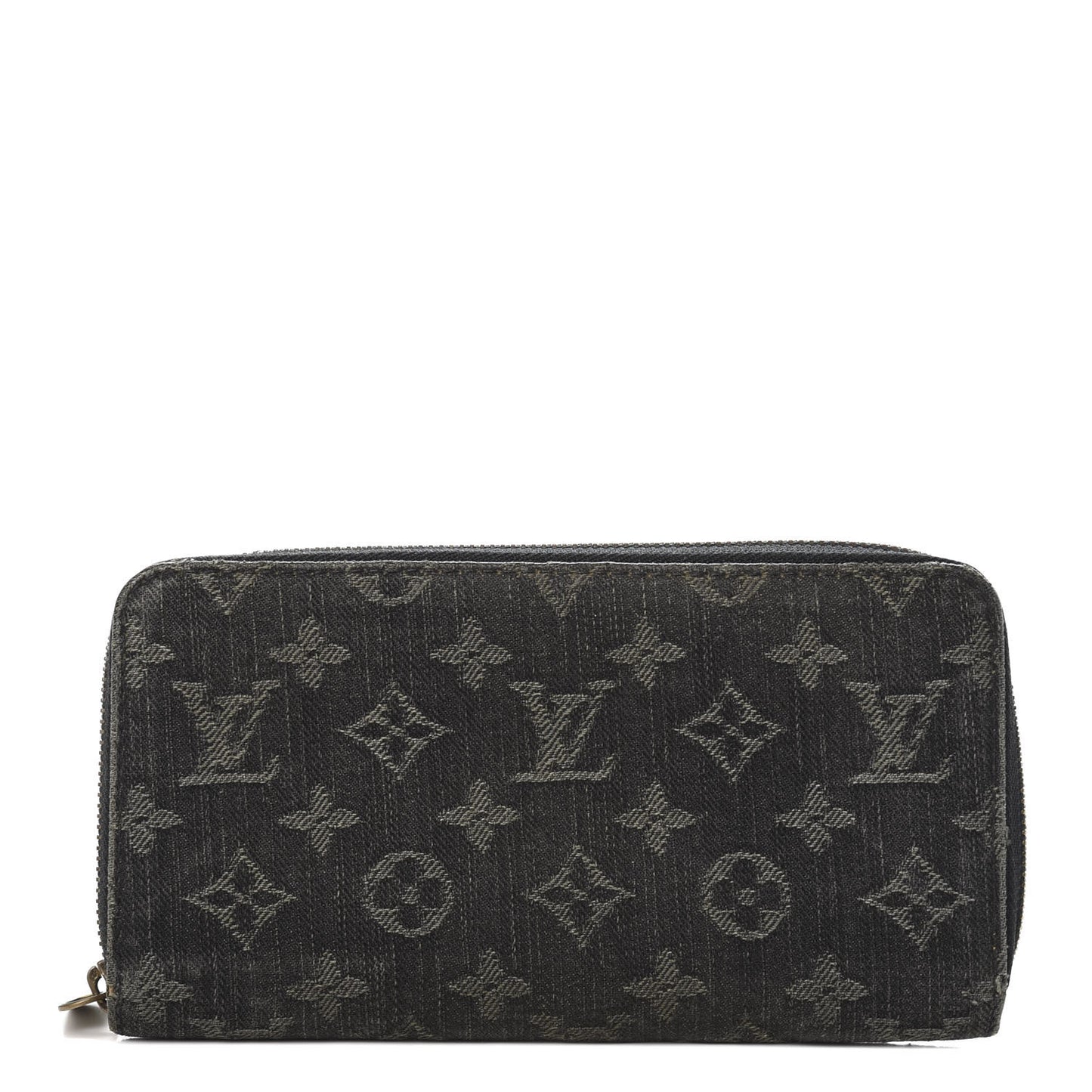 Denim Zippy Wallet Black