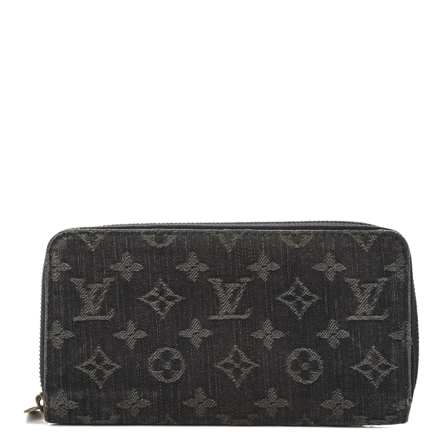 Louis Vuitton Denim Zippy Wallet Black 1 of 12
