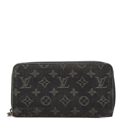 Louis Vuitton Denim Zippy Wallet Black 1 of 12