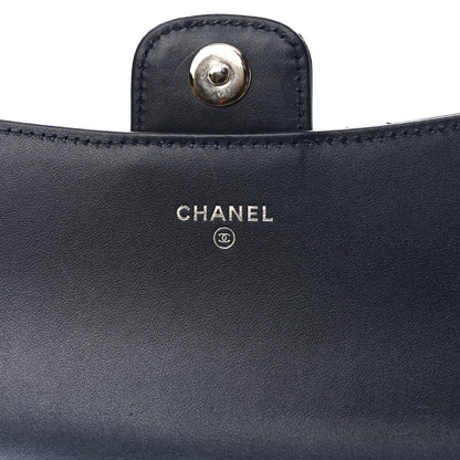 Chanel Patent Quilted Wallet On Removable Chain Navy Blue 5 of 9