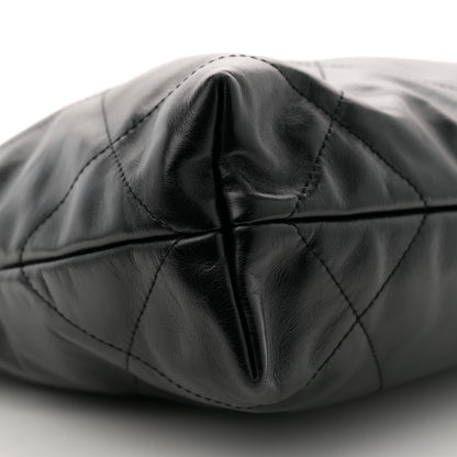 Chanel Shiny Calfskin Quilted Small Chanel 22 Black 10 of 12