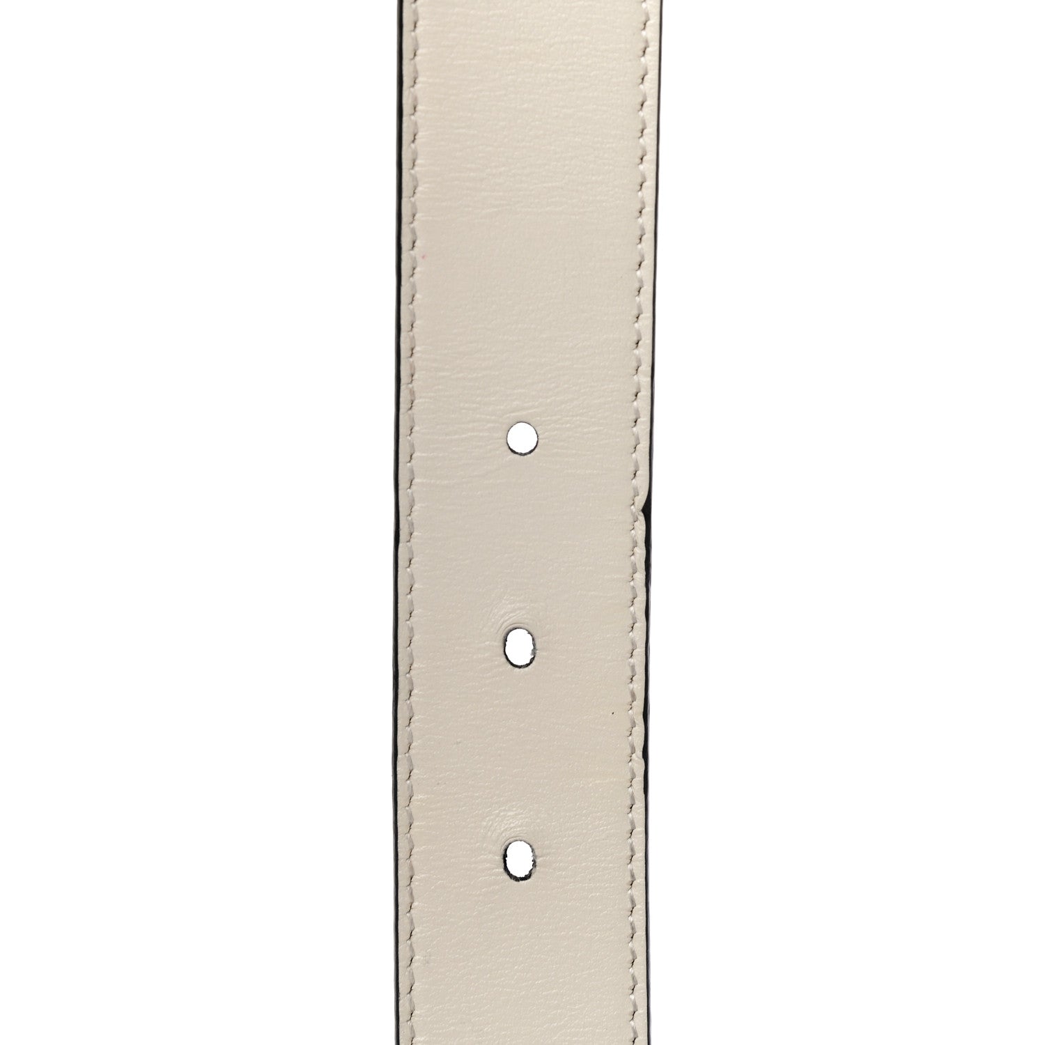 Gucci GG Supreme Monogram Plutone Calfskin Double G Reversible 30mm Belt 105 42 Beige Ebony Mystic White 9 of 10