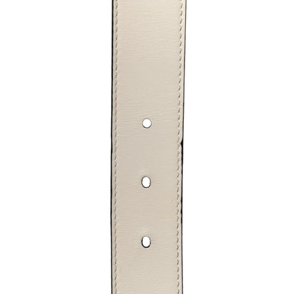 Gucci GG Supreme Monogram Plutone Calfskin Double G Reversible 30mm Belt 105 42 Beige Ebony Mystic White 9 of 10