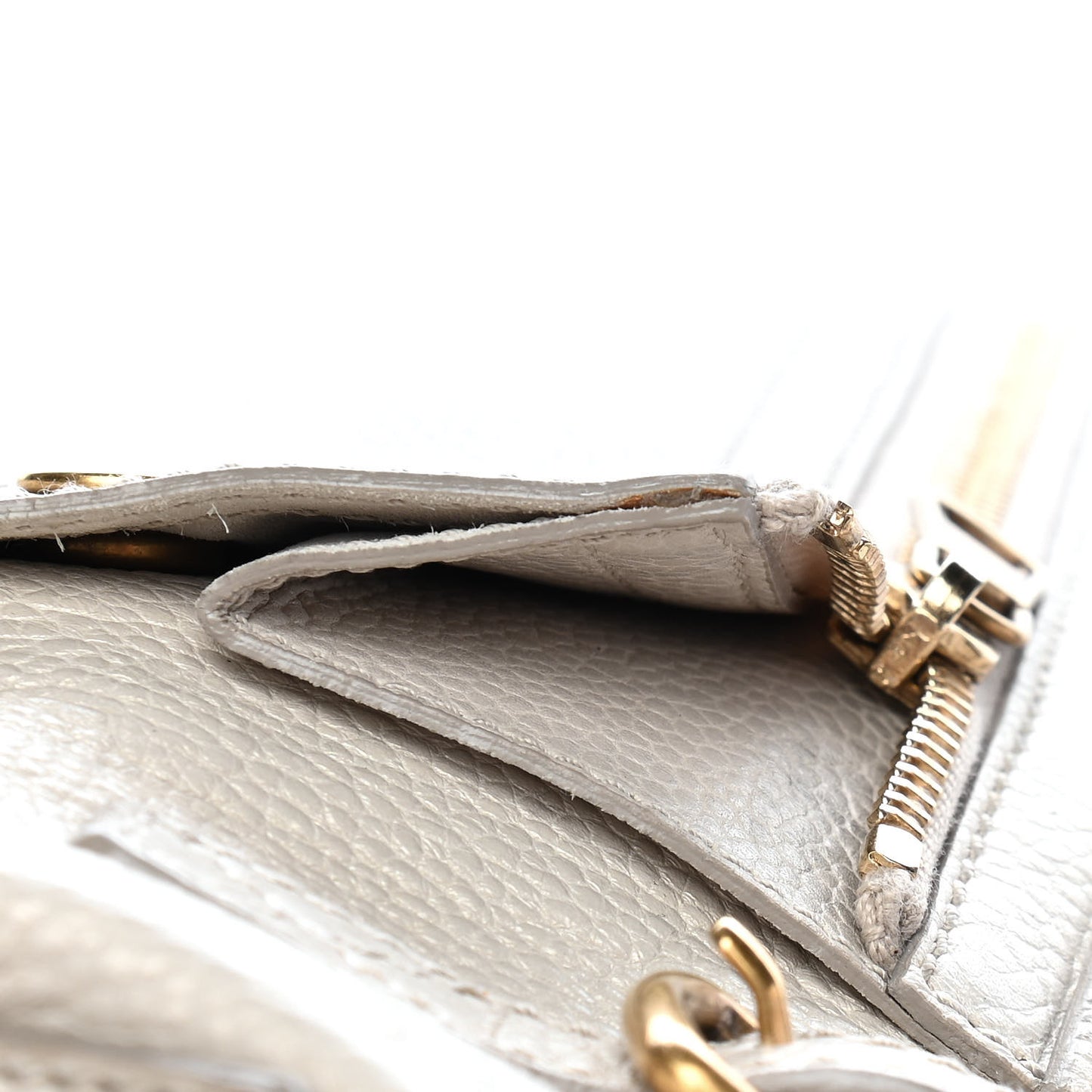 Calfskin Large Downtown Tote Ivory